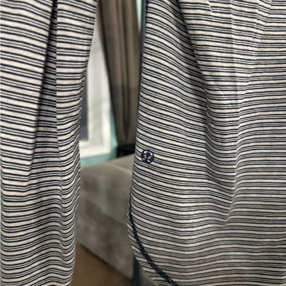 lululemon athletica Navy and White Striped Love Long Sleeve - Picture 3 of 3